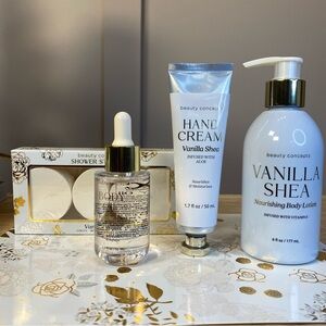 Brand new Beauty Concepts Vanilla Shea Body Care Set